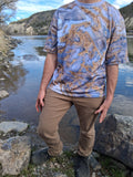 Specimen 001F: Blue&Ochre Filigree Montana Agate Men's Fashion Tee