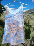 Specimen 001W: Blue&Ochre Filigree Montana Agate Geode Women's Tank Top