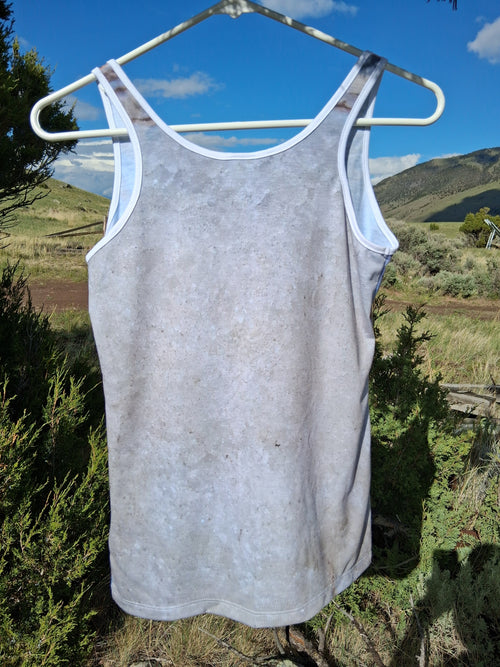Specimen 001W: Blue&Ochre Filigree Montana Agate Geode Women's Tank Top