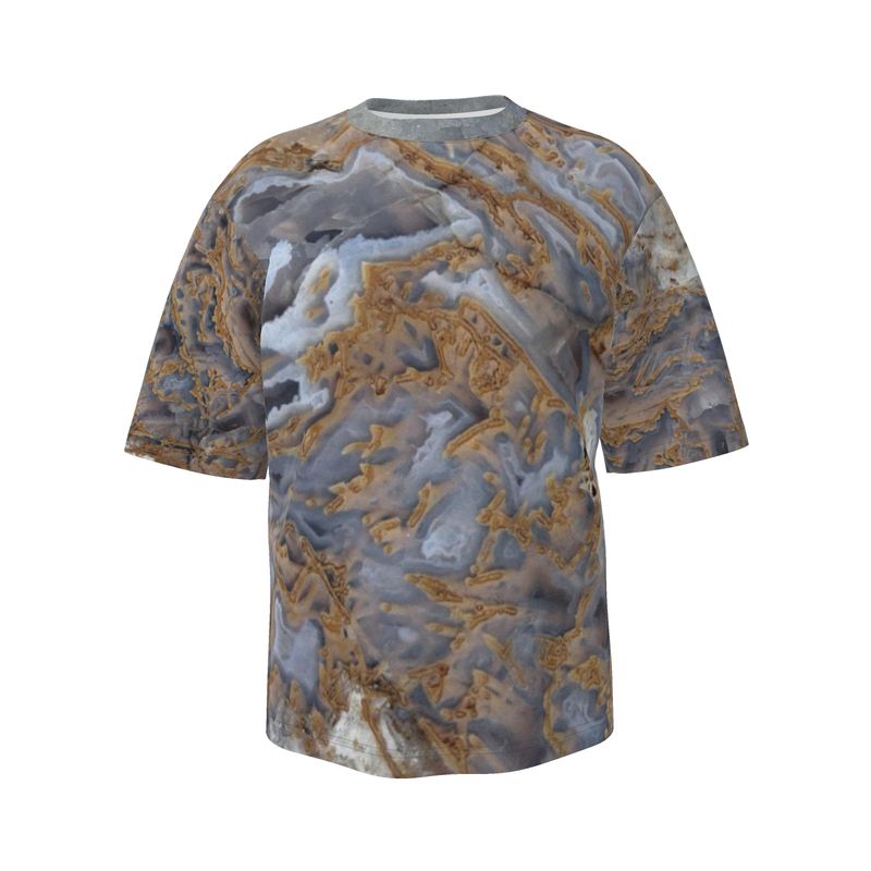 Specimen 001F: Blue&Ochre Filigree Montana Agate Men's Fashion Tee