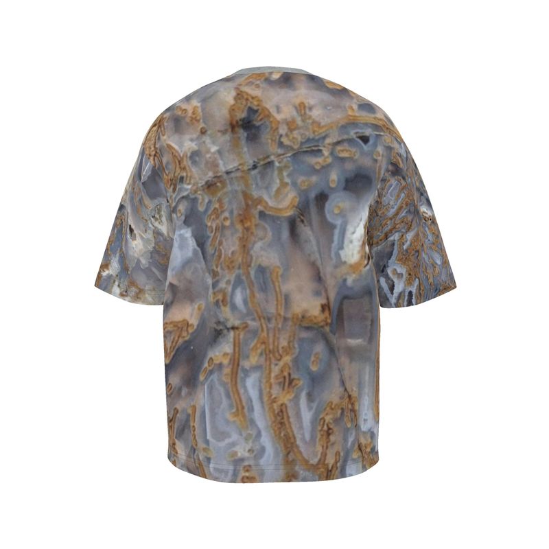 Specimen 001F: Blue&Ochre Filigree Montana Agate Men's Fashion Tee