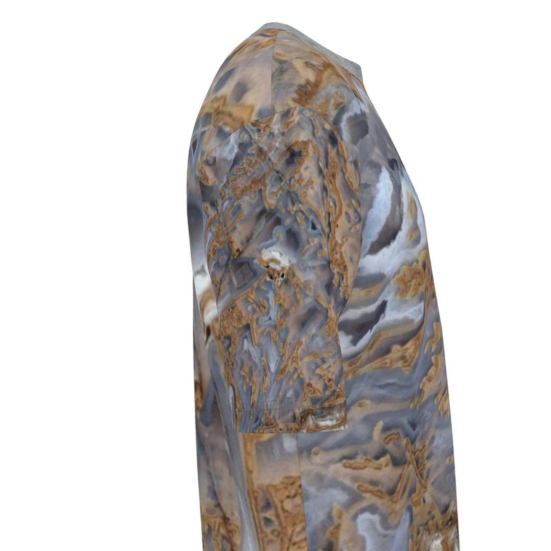 Specimen 001F: Blue&Ochre Filigree Montana Agate Men's Fashion Tee