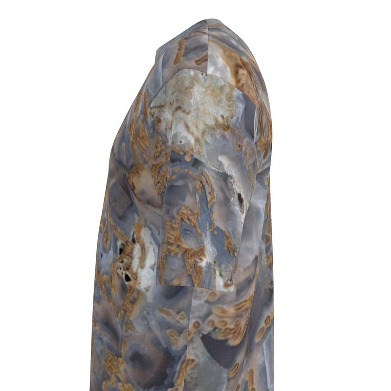 Specimen 001F: Blue&Ochre Filigree Montana Agate Men's Fashion Tee
