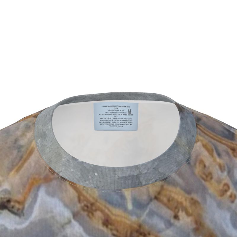 Specimen 001F: Blue&Ochre Filigree Montana Agate Men's Fashion Tee